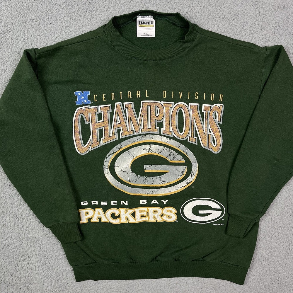 Vintage Green Bay Packers Crewneck NFL Football Sweater Sweatshirt‎ 90s Tultex
